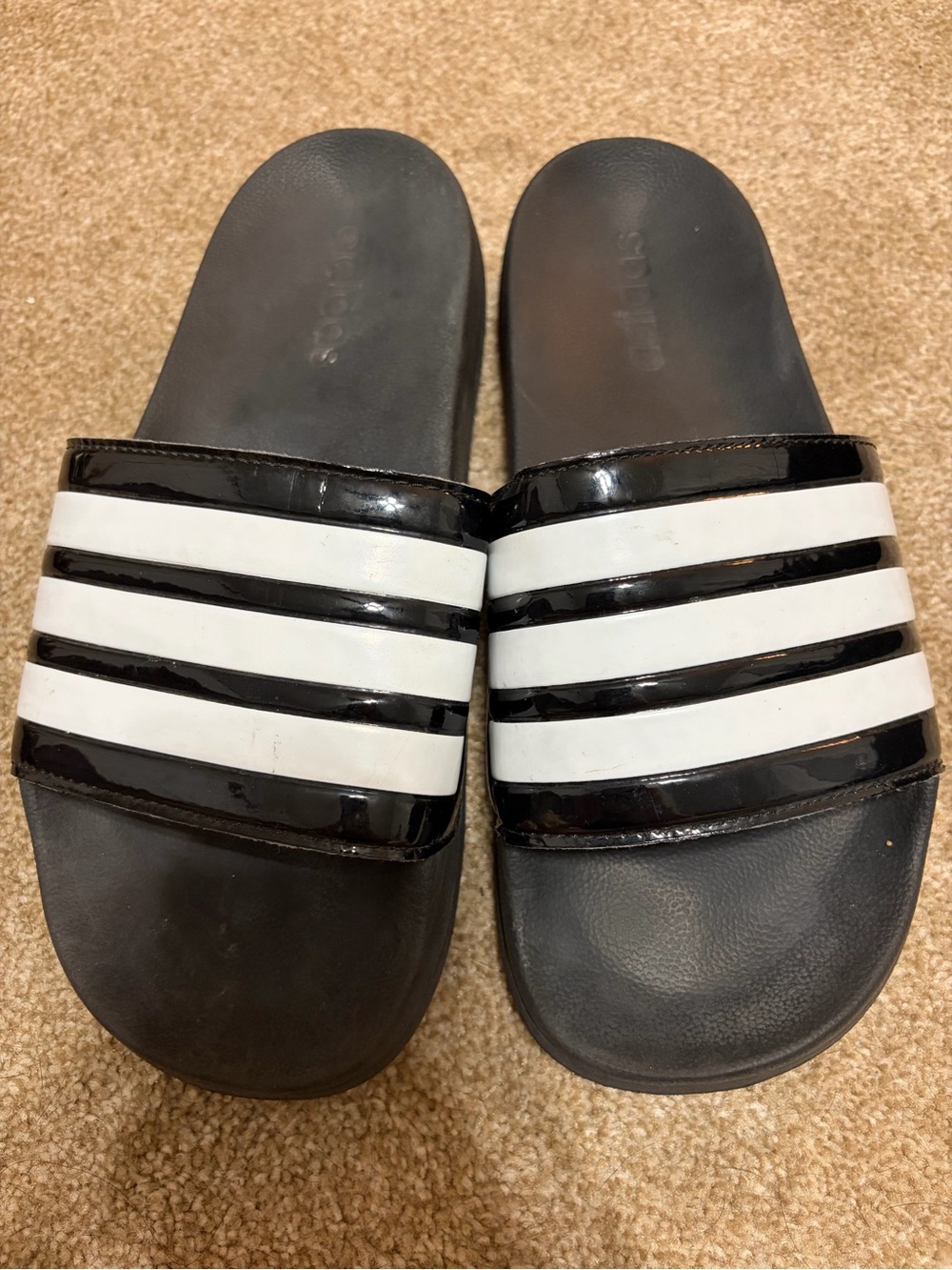 adidas Black Slide Sandals cloud foam
